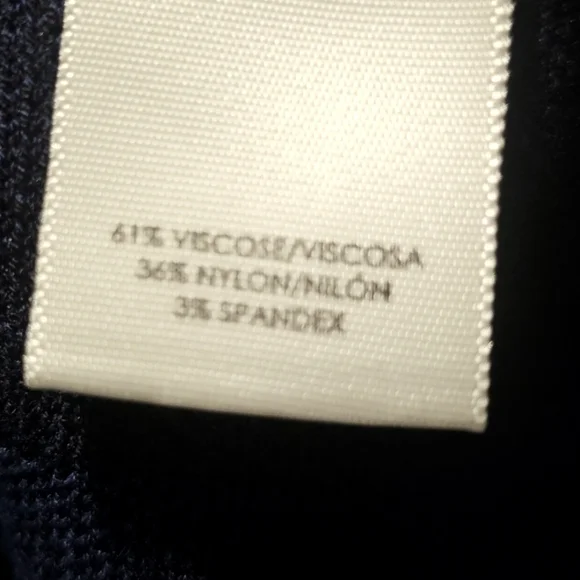 ANN TAYLOR Navy & Black Mini Dress.Size SP.EXCELLENT CONDITION! - Picture 4 of 5